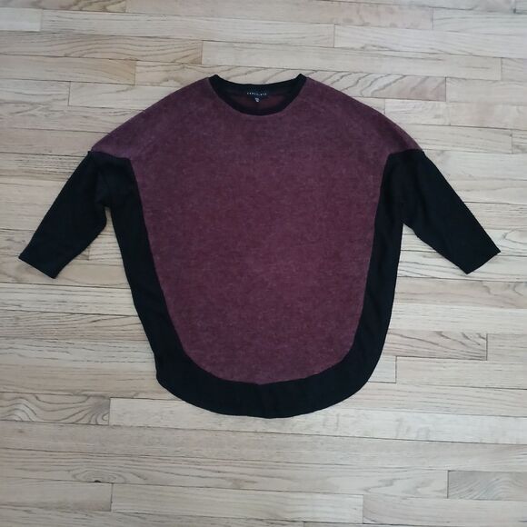 Sweater Top Women's XS Two Tone Tunic Pullover Casual Comfy Cozy - Picture 4 of 6